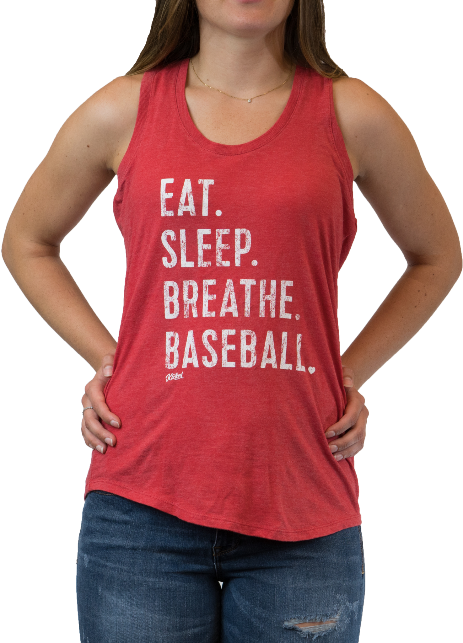 Eat Sleep Breathe Baseball Tank - Woman (720x900), Png Download
