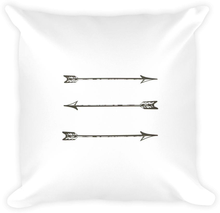 Rustic Arrow Throw Pillow - Throw Pillow (1000x1000), Png Download