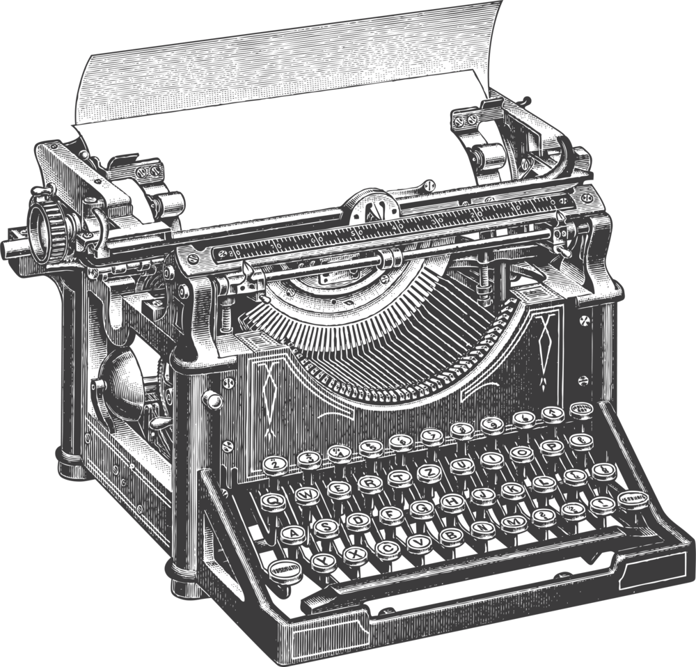 Typewriter - Write Typewriter Shirt Writer Author Gift T-shirt. (1000x958), Png Download