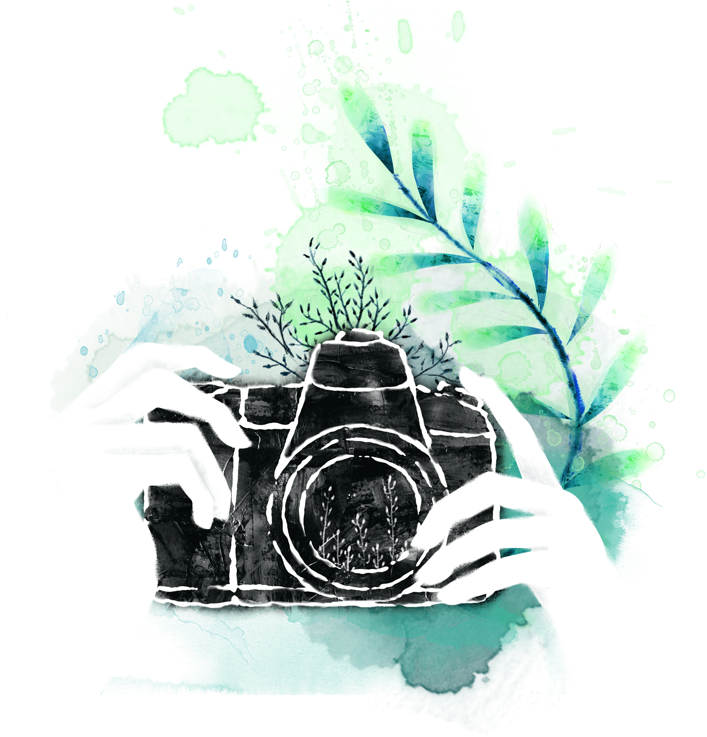 Watercolor Painting Drawing Camera Photography (1500x1637), Png Download