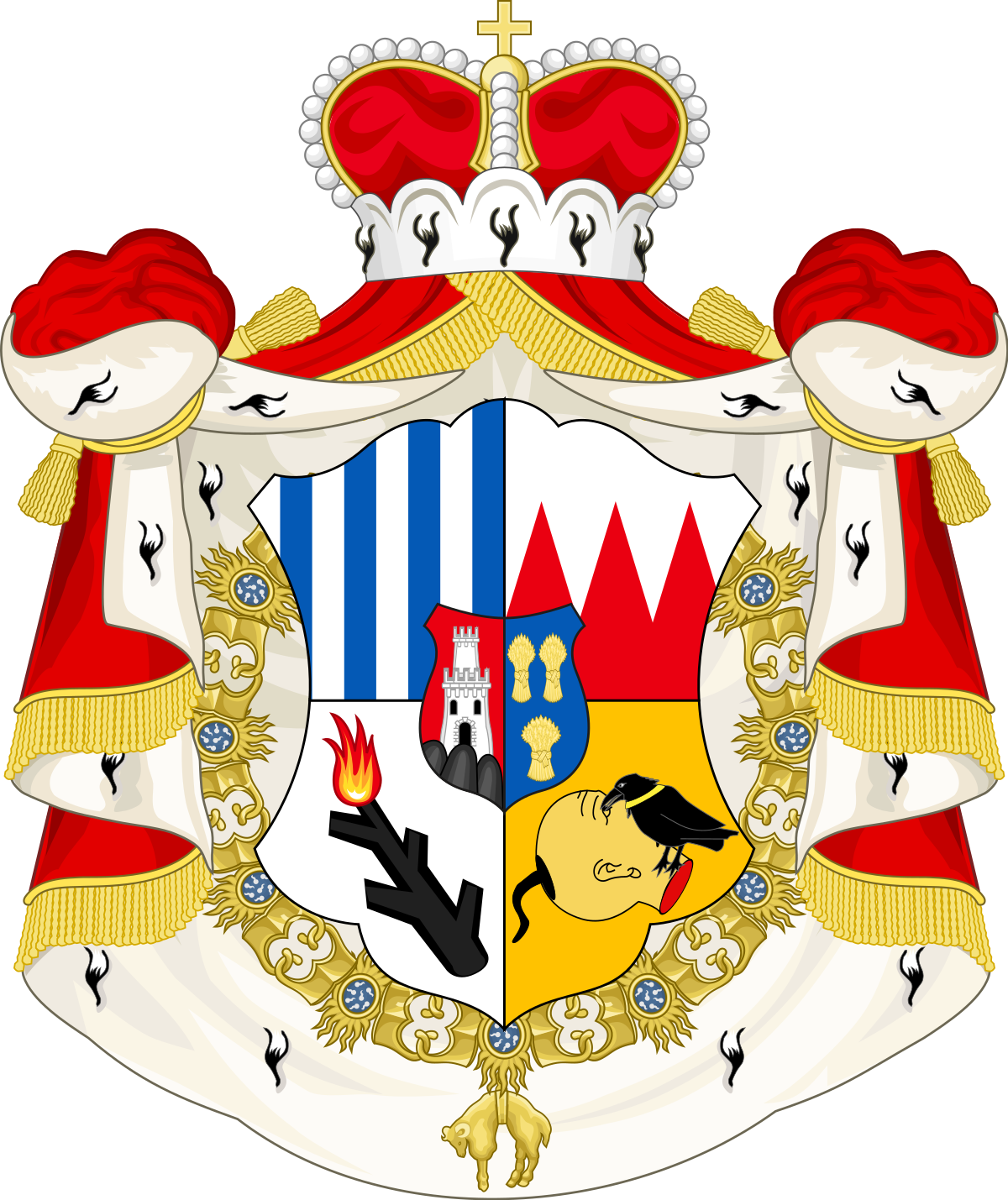 Schwarzenberg Family Crest (1200x1429), Png Download