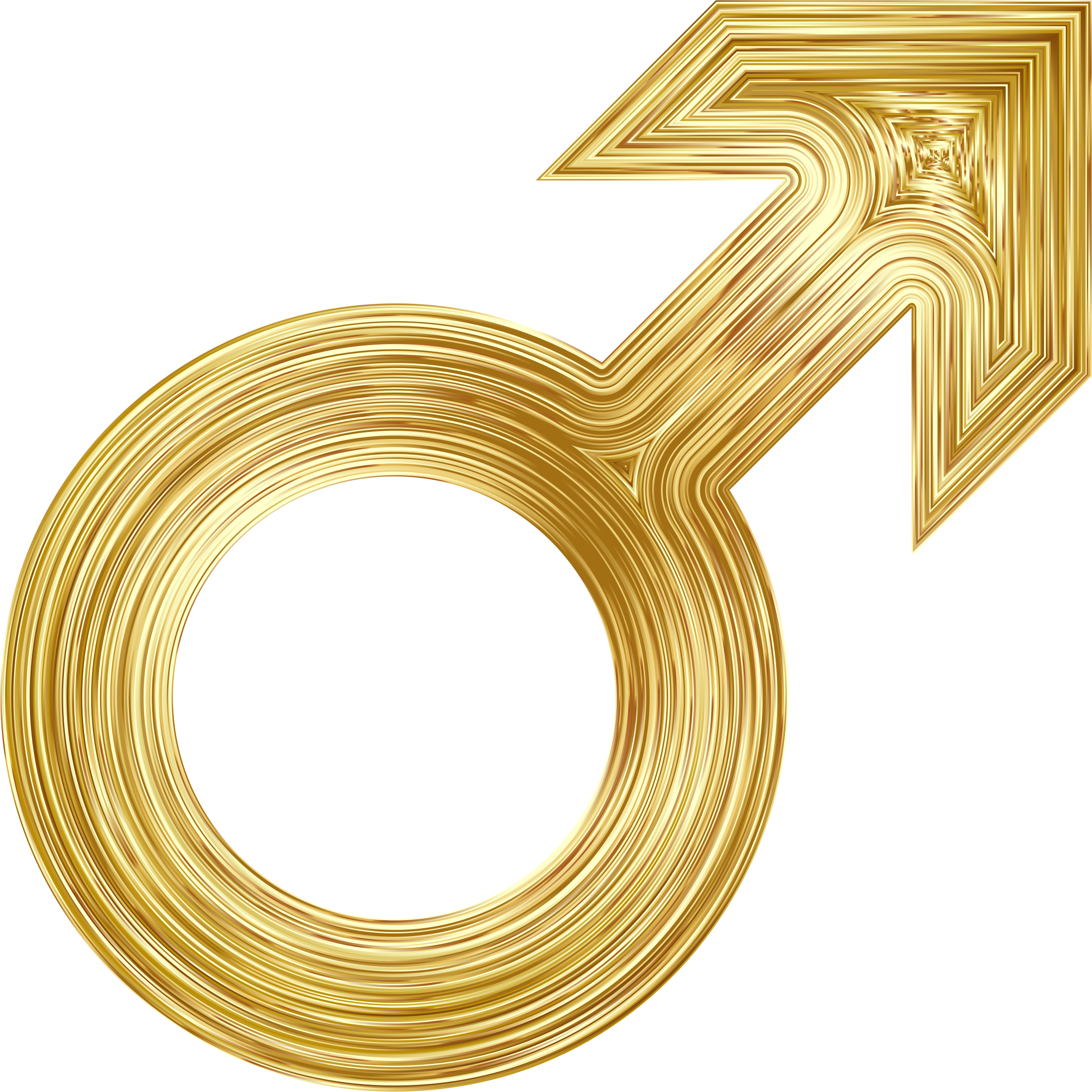 This Free Icons Png Design Of Male Symbol Gold (2326x2326), Png Download