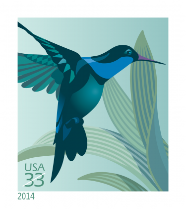Hummingbird - Usps Hummingbird 34 Cent Postage Stamps Booklet (375x420), Png Download