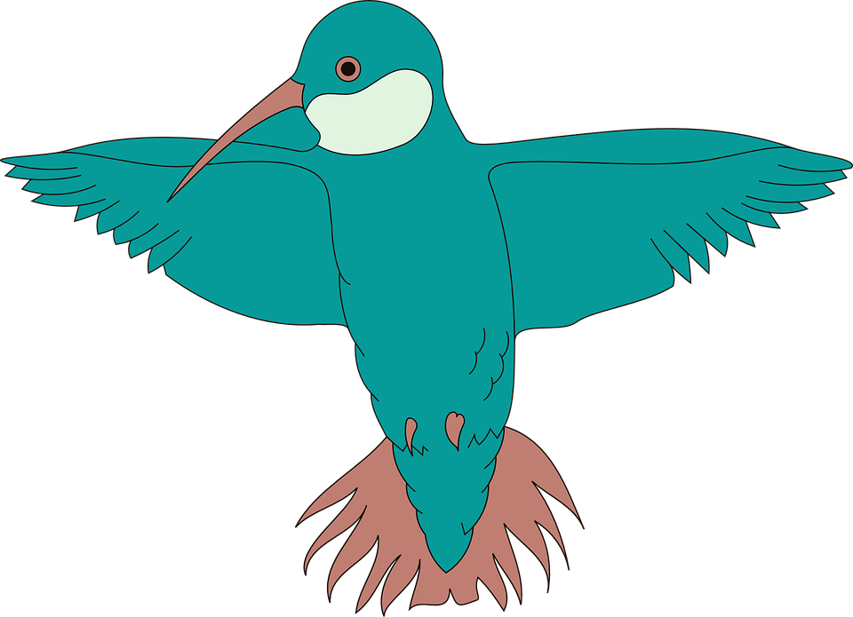 Hummingbird Royalty Free Vector Clip Art Image - Clip Art Bird Wing (960x695), Png Download