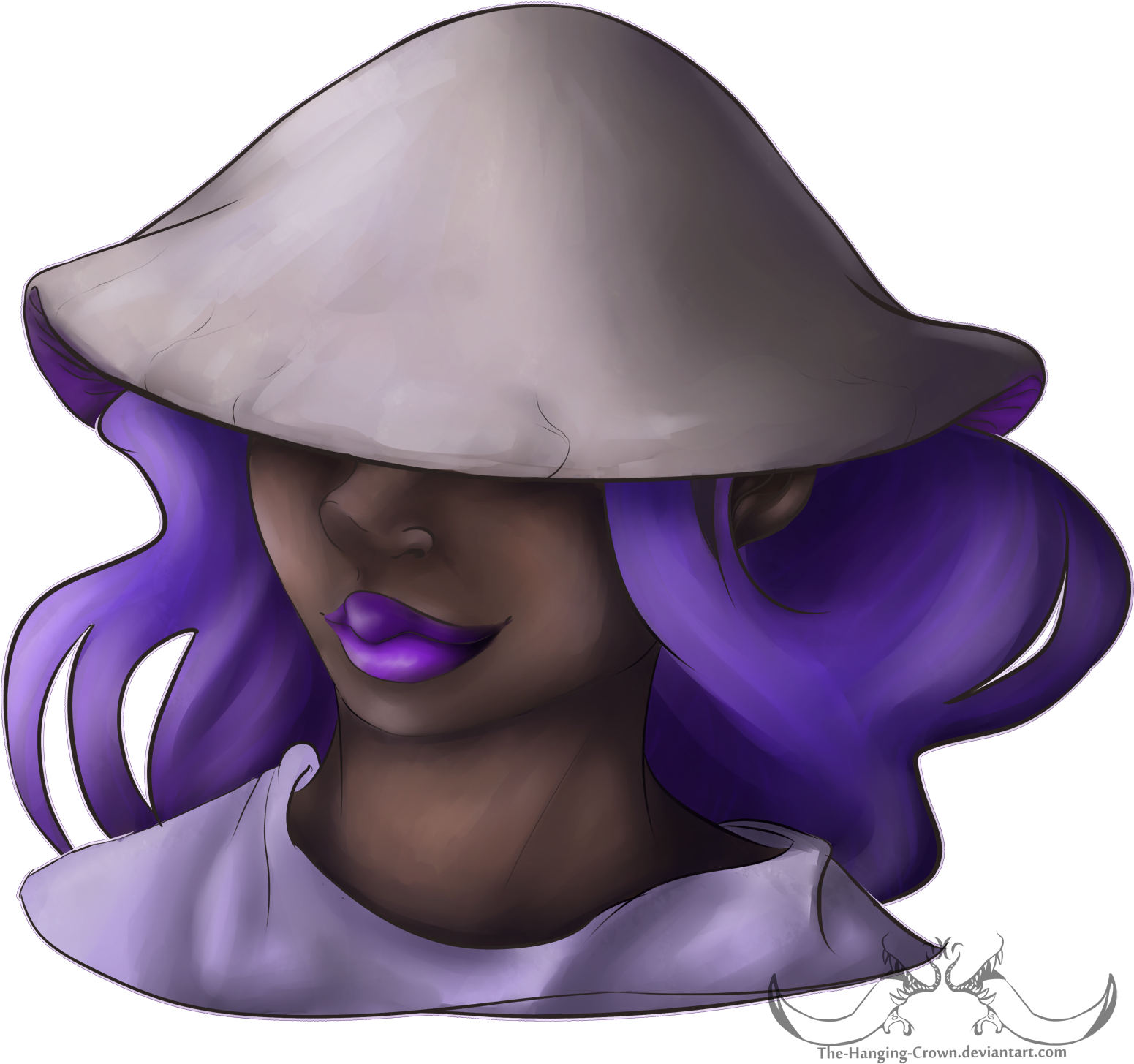 Purple Toadstool - Illustration (1600x1600), Png Download