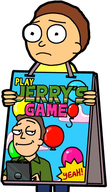 Jerry's Game Morty - Jerry Morty Pocket Mortys (364x650), Png Download