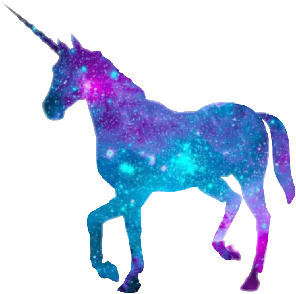 Download A Galaxy Unicorn Sticker - Black Unicorn PNG Image with No  Background 