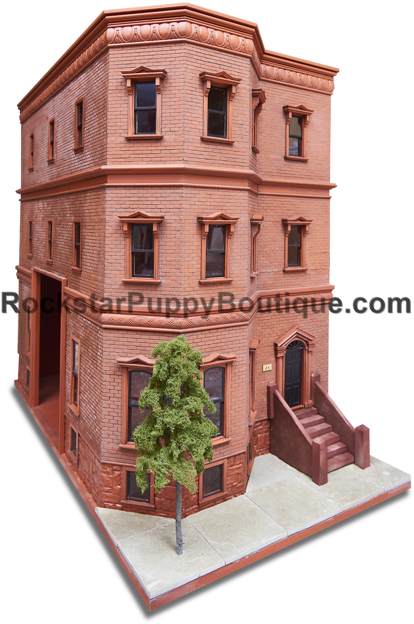 Brooklyn Brownstone Dog House - Brownstone Dog Walkers (901x1280), Png Download