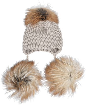 Inverni 3 Pompom Cashmere Beanie - Inverni Bonnet 3 Pompons En Cachemire (470x470), Png Download