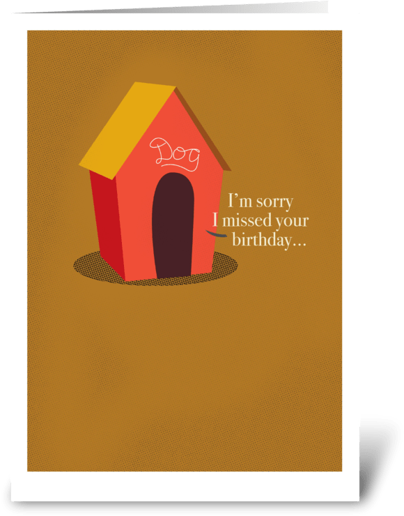 In The Doghouse Greeting Card - Birthday (700x792), Png Download