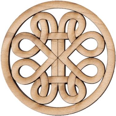 Rosette, Curvy Road, Maple, 1 1/2" Diameter (600x400), Png Download