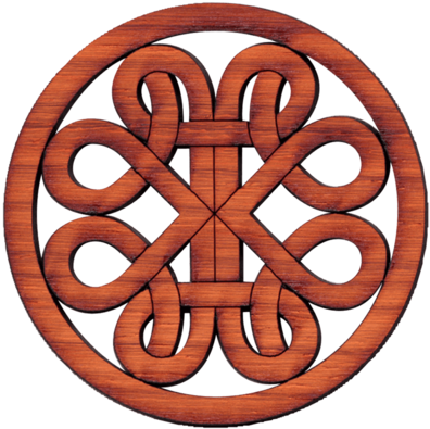 Rosette, Curvy Road, Padauk, 1 1/2" Diameter - Rosette, Curvy Road, Padauk, 2 3/16" Diameter (600x400), Png Download