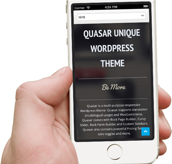 Iphone Hand Quasar - Web Design (600x540), Png Download