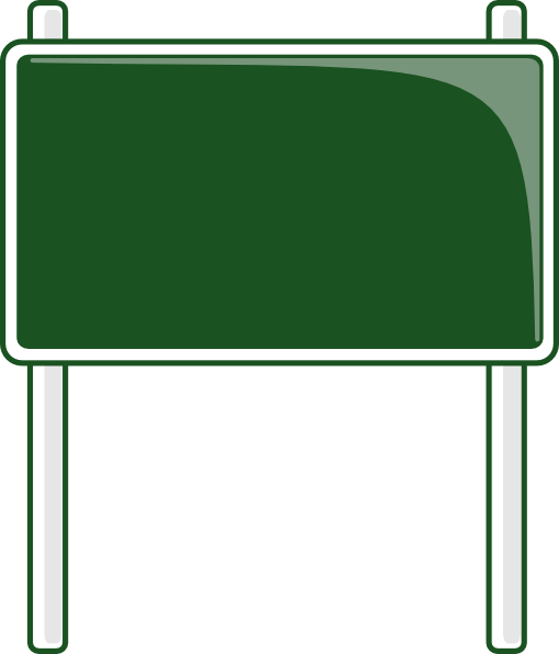 Green Road Sign Clip Art At Clker Com Vector Clip Art - Blank Road Sign Clipart (510x596), Png Download