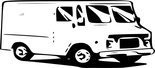 Truck - Food Truck Cartoon Png (600x263), Png Download