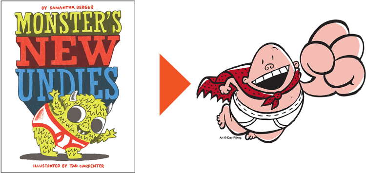 If Picture Book Characters Wore Halloween Costumes - Monster's New Undies [book] (800x450), Png Download