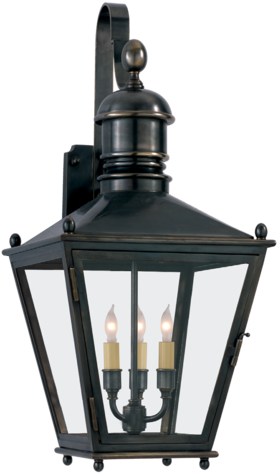 Sussex Medium Bracket Lantern In Bronze Design By E - Visual Comfort Cho2032bz E.f. Chapman Sussex 3 Light (480x480), Png Download