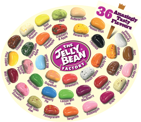 Jelly Bean 36 Gourmet Flavours (500x500), Png Download