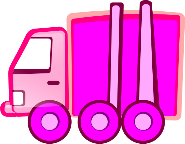 How To Set Use Pink Truck Clipart - Truck Pink Png (588x595), Png Download