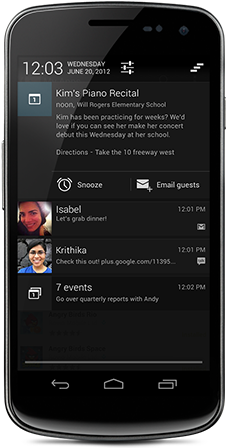 Jelly Bean Notifications With Actions - - Android Jelly Bean (300x447), Png Download