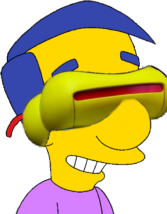 [ Img] - Milhouse Face (382x448), Png Download