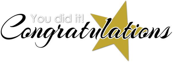 Congratulations Png (604x219), Png Download