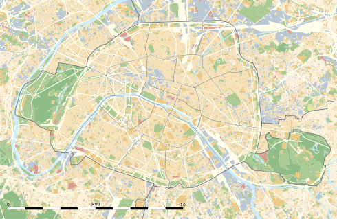 Torre Eiffel - Vincennes Castle Map Of France (490x319), Png Download
