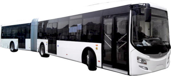 Jointed City Bus - Autobus Articolati (580x258), Png Download