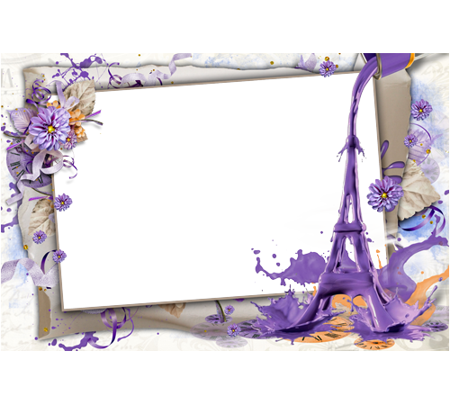 Ilustración Digital - Marcos Con Torre Eiffel (500x450), Png Download