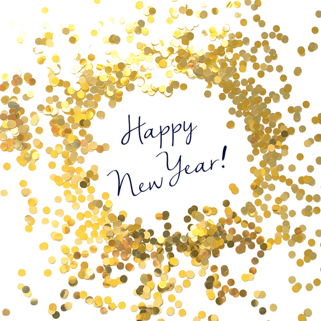 Happy New Year 2018 Transparent Clipart New Year Santa - Happy New Year 2018 Transparent (658x658), Png Download