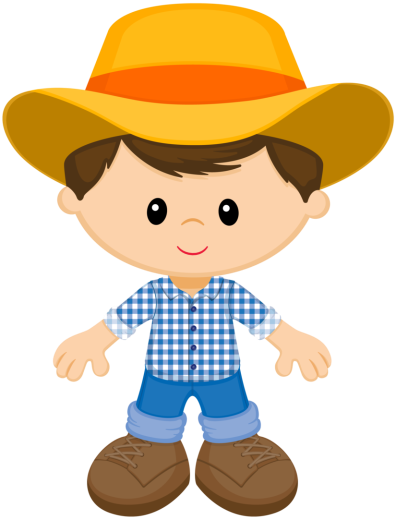 Cute Clipart Farmer - Cute Farmer (396x520), Png Download