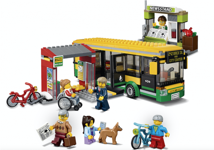 Lego City Bus Sation 5702015866002 60154 - Lego: City: Bus Station (60154) (700x700), Png Download