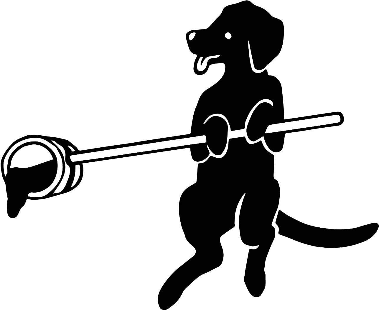 Black Dog Metal Arts - Dog (1393x1055), Png Download