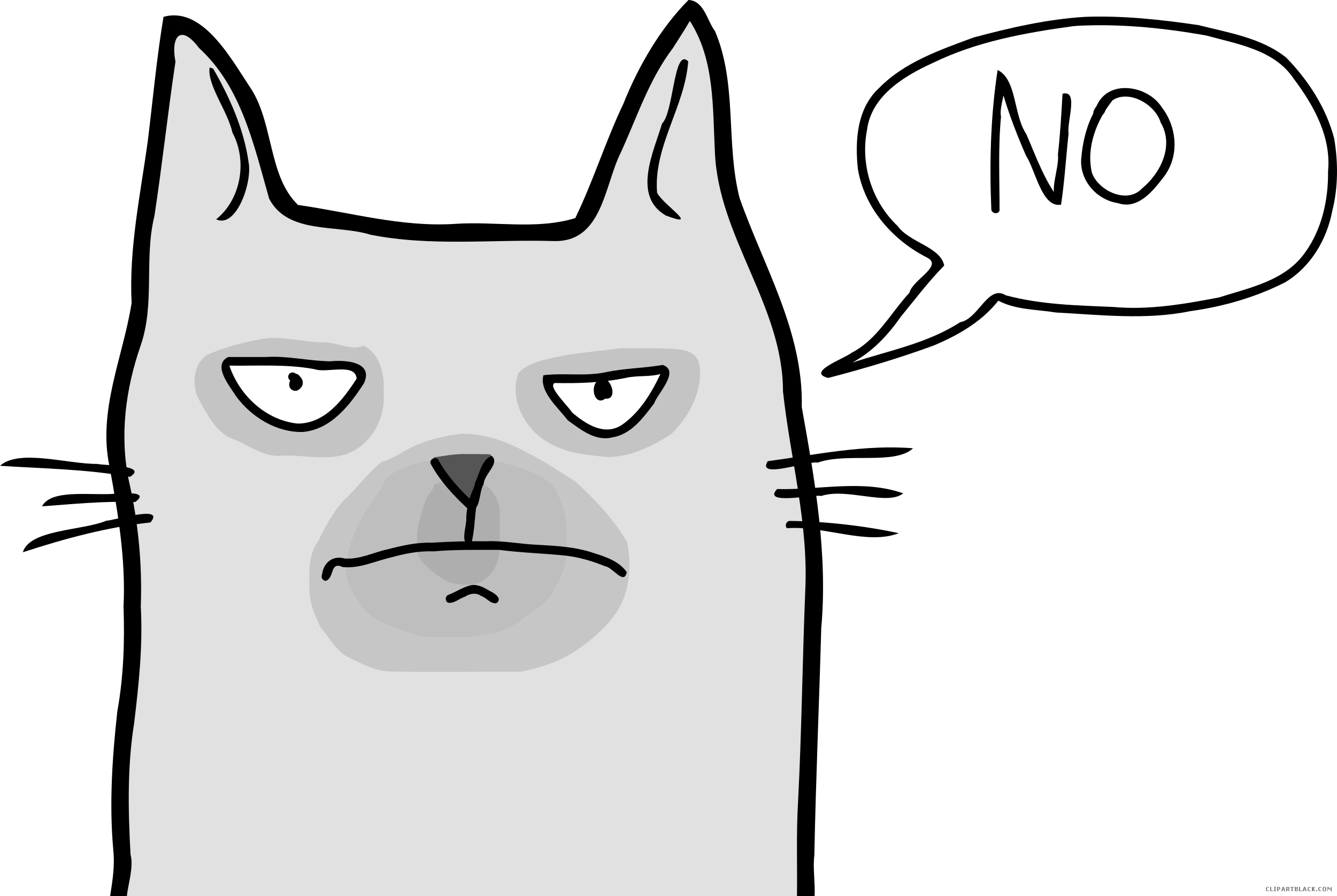 Christmas Clipart Grumpy Cat, Clip Art Grumpy Cat, - Clip Art Grumpy Cat (2500x1676), Png Download