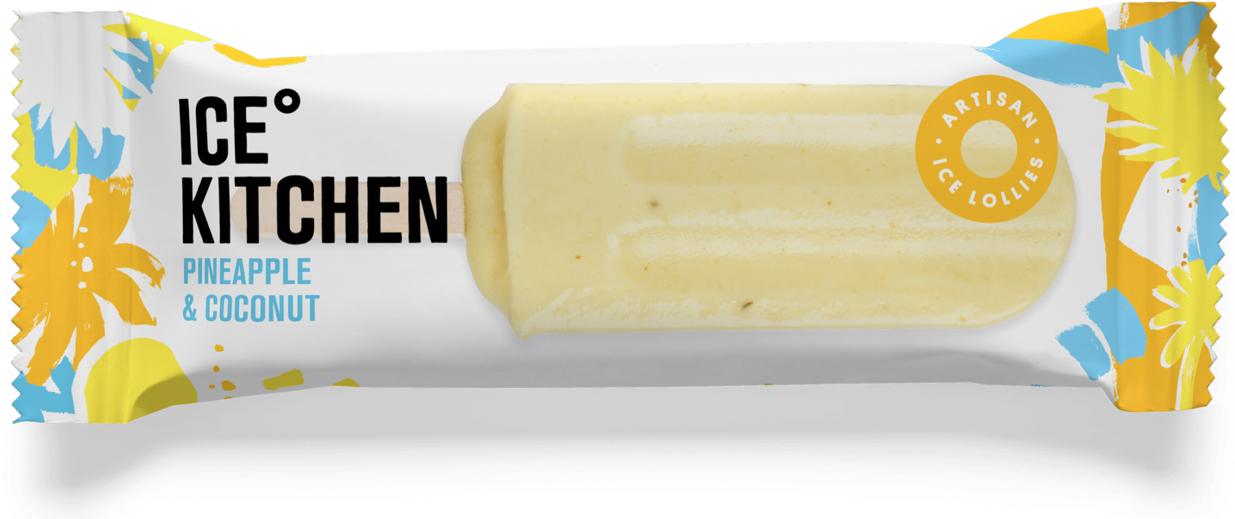 Made By Hand-blending Whole Pineapple Chunks With Coconut - The Ice Kitchen (1800x766), Png Download