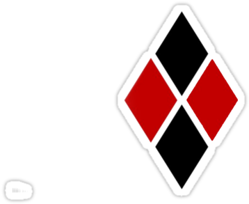 Harley Quinn Font Generator For Kids - Harley Quinn Symbol Png (375x360), Png Download