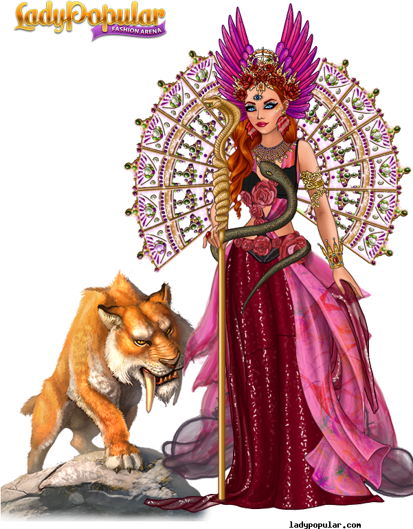 The Goddess Of Wild Animals, Of Forests And Hills - Lady Popular (600x800), Png Download