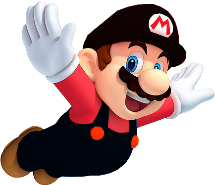 Flying Mario - New Super Mario Bros 2 Mario (447x404), Png Download