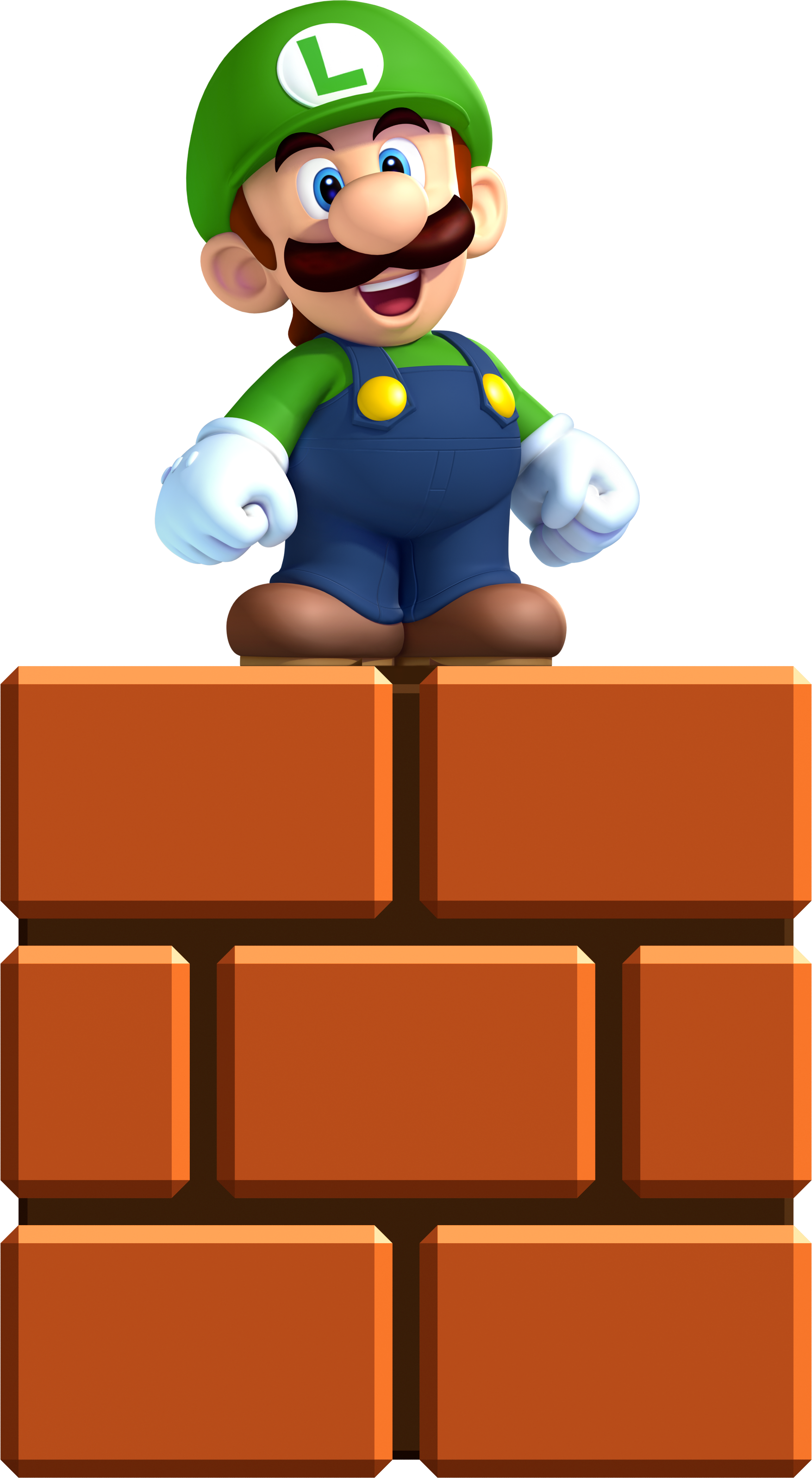 Luigi Clipart Mini - Luigi Mario Bros (1754x3191), Png Download
