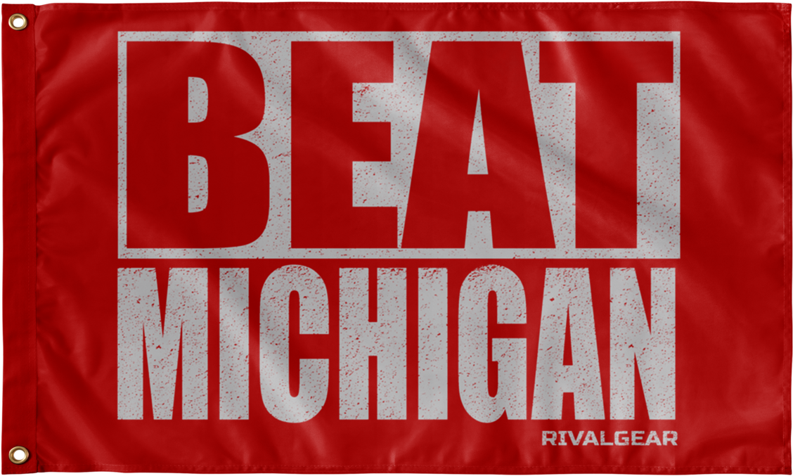 Ohio State Buckeyes One-sided Wall Flag, Beat Michigan (1160x1160), Png Download