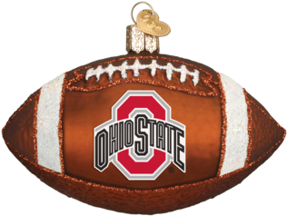 Ohio State Football Ornament - Old World Christmas Lsu Football Glass Blown Ornament (387x387), Png Download