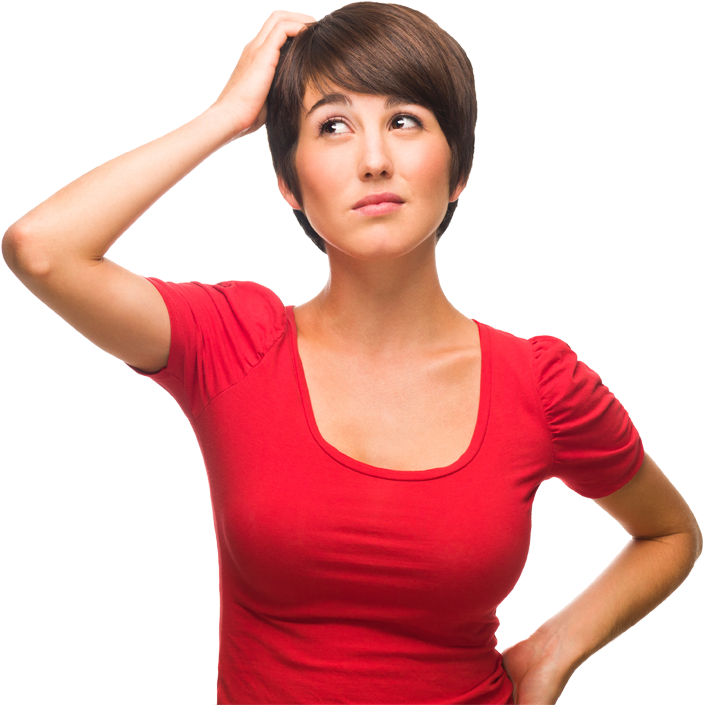 Download Frequently Asked Questions Woman Scratching Her Head PNG