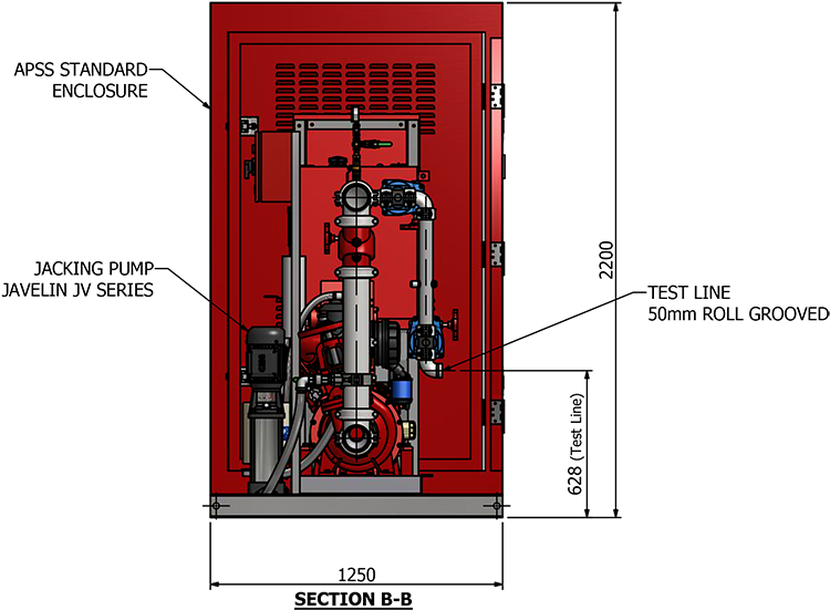 Fire Hydrant Booster Pump Enclosure Front - Fire Hydrant (800x595), Png Download