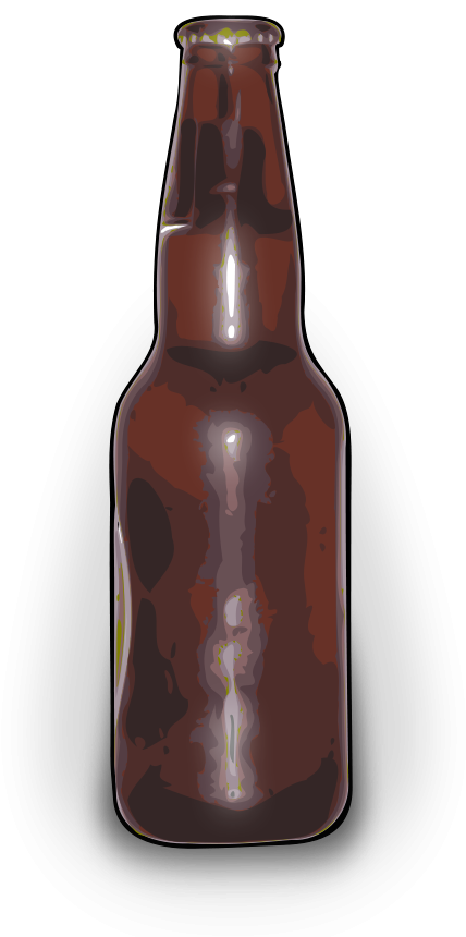 This Free Clipart Png Design Of A Nice Cold One - Beer Bottle Clip Art (440x900), Png Download