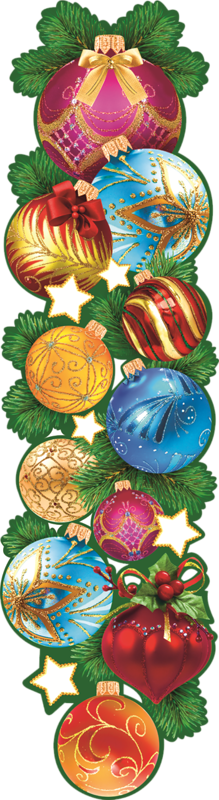 Boules ,noel ,png,tube - Christmas Edges Borders In Clipart (219x800), Png Download