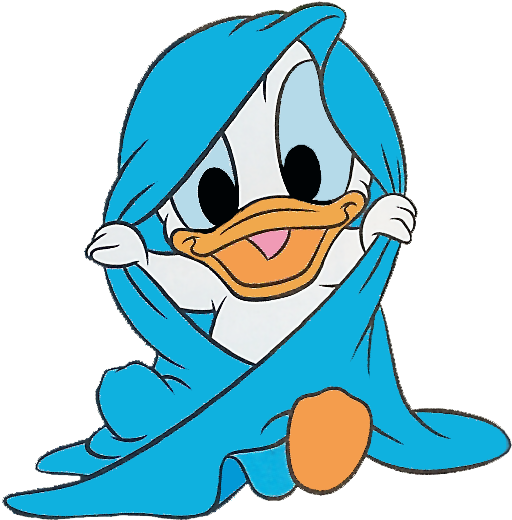 Blanket Cliparts - Donald Duck Baby (534x555), Png Download