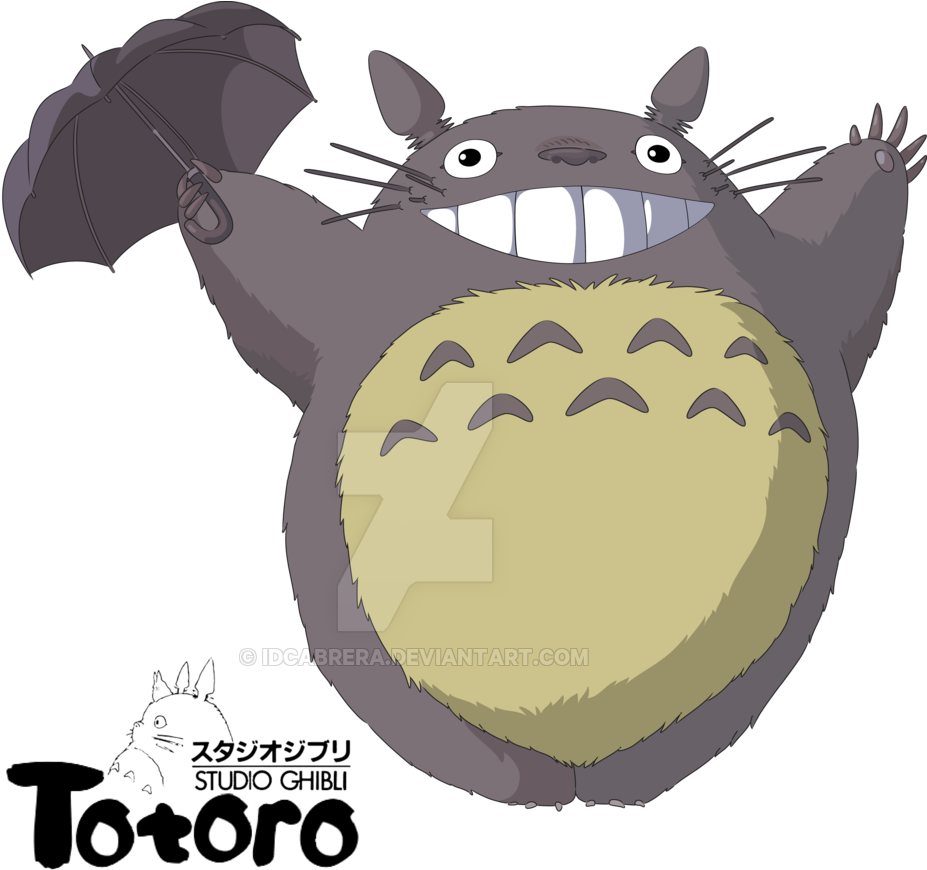 Smile Clipart Totoro - My Neighbor Totoro Smiling (1024x1012), Png Download