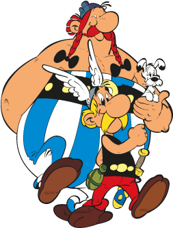 Asterix Obelix And Dogmatix (400x400), Png Download
