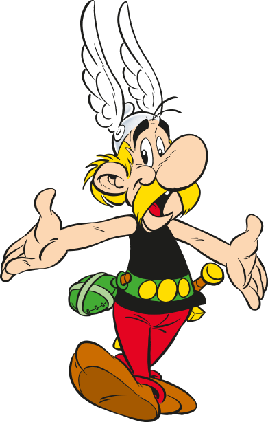 Asterix Comic Characters (391x614), Png Download