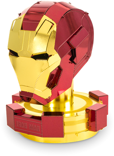 Picture Of Iron Man Helmet - Metal Earth Marvel (499x620), Png Download